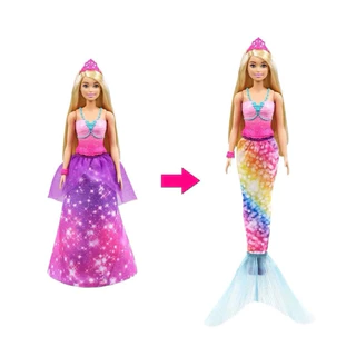 Boneca Barbie Princesa Transformação Em Sereia Original Mattel