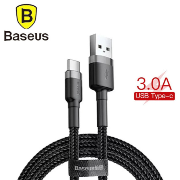 Cabo USB Tipo C Baseus 1 Metro Turbo 3A 18W Reforçado
