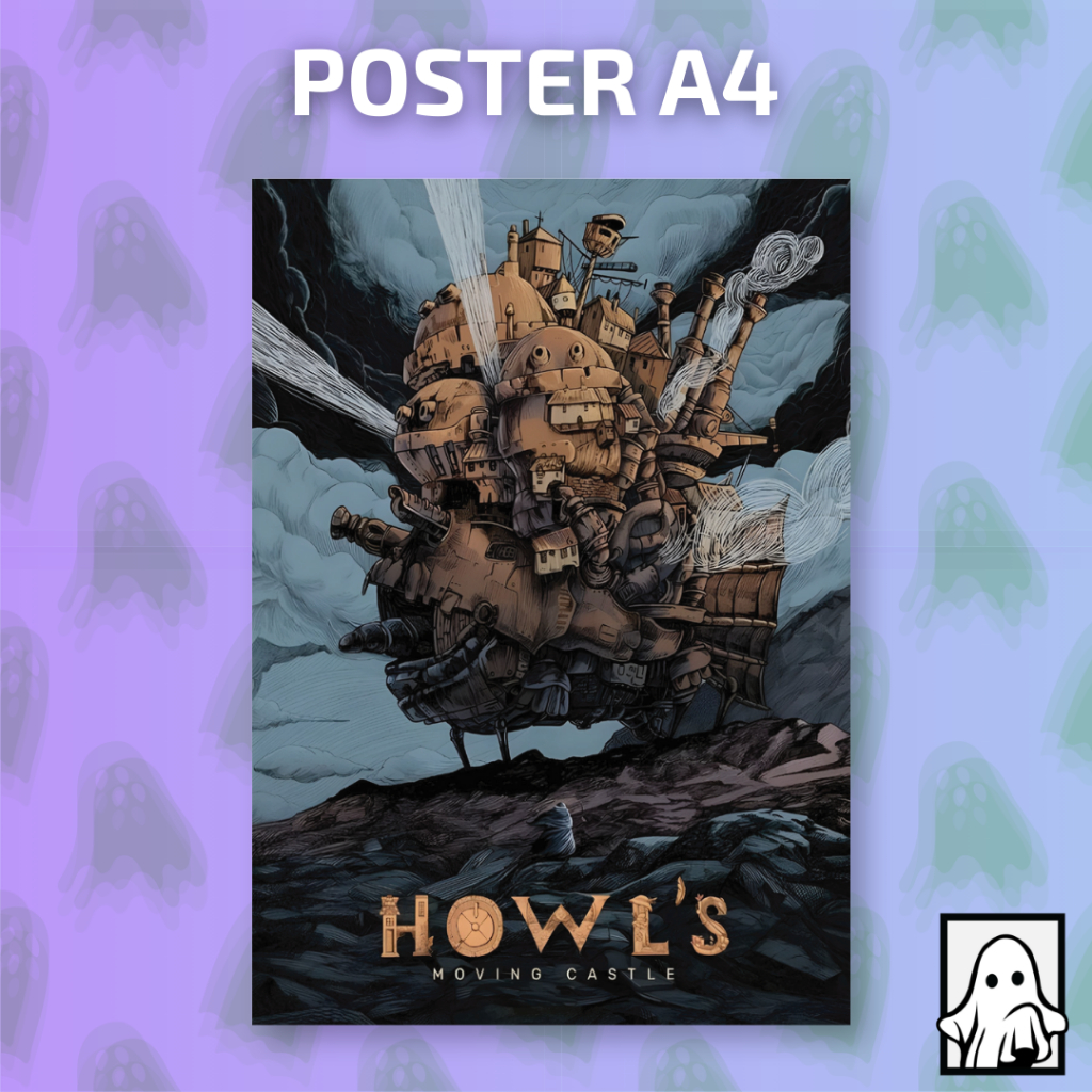 Poster O Castelo Animado Studio Ghibli Filme Tamanho A4 Shopee 