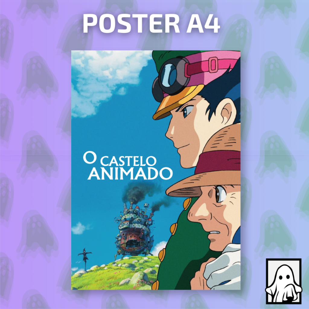 Poster O Castelo Animado Studio Ghibli Filme Tamanho A4 Shopee 