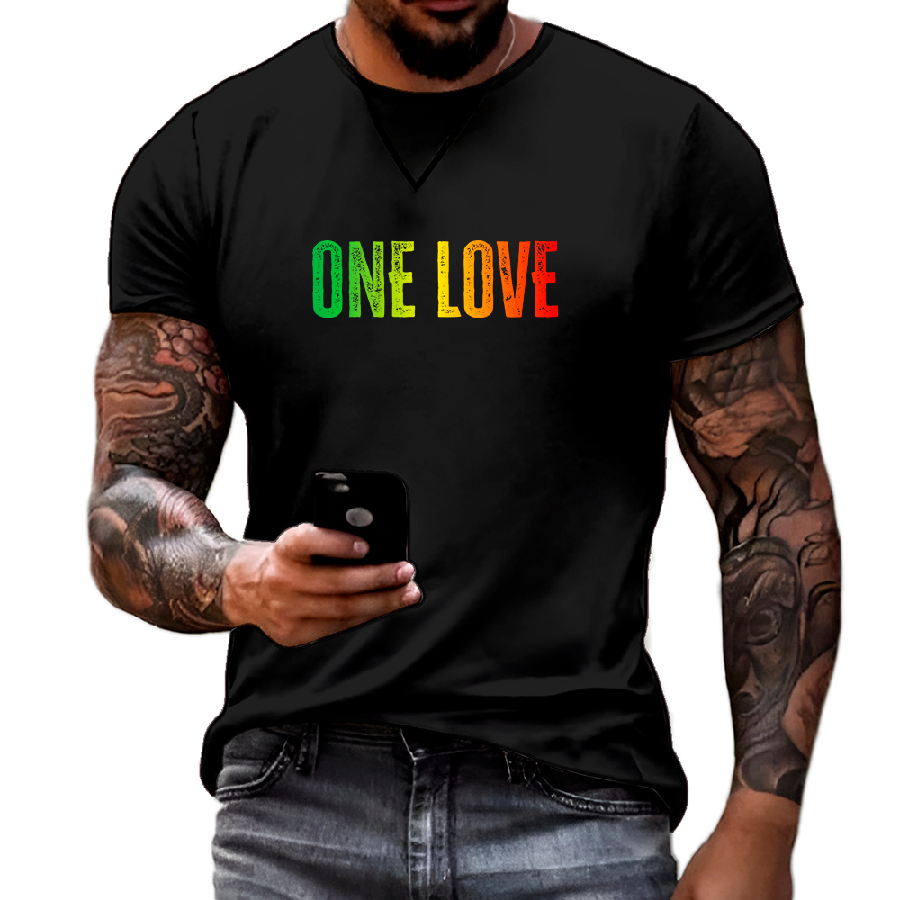 Camiseta Masculina One Love Bob Marley 100% Algodão Musica Reggae