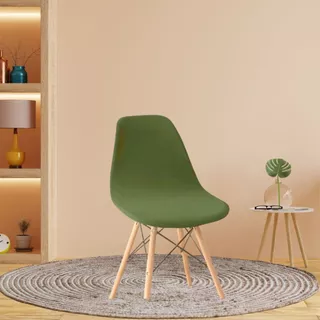 01 Capa De Cadeira Charles Eiffel Nordic Eames Luxo Sala Quarto Malha Gel Premium Moderna