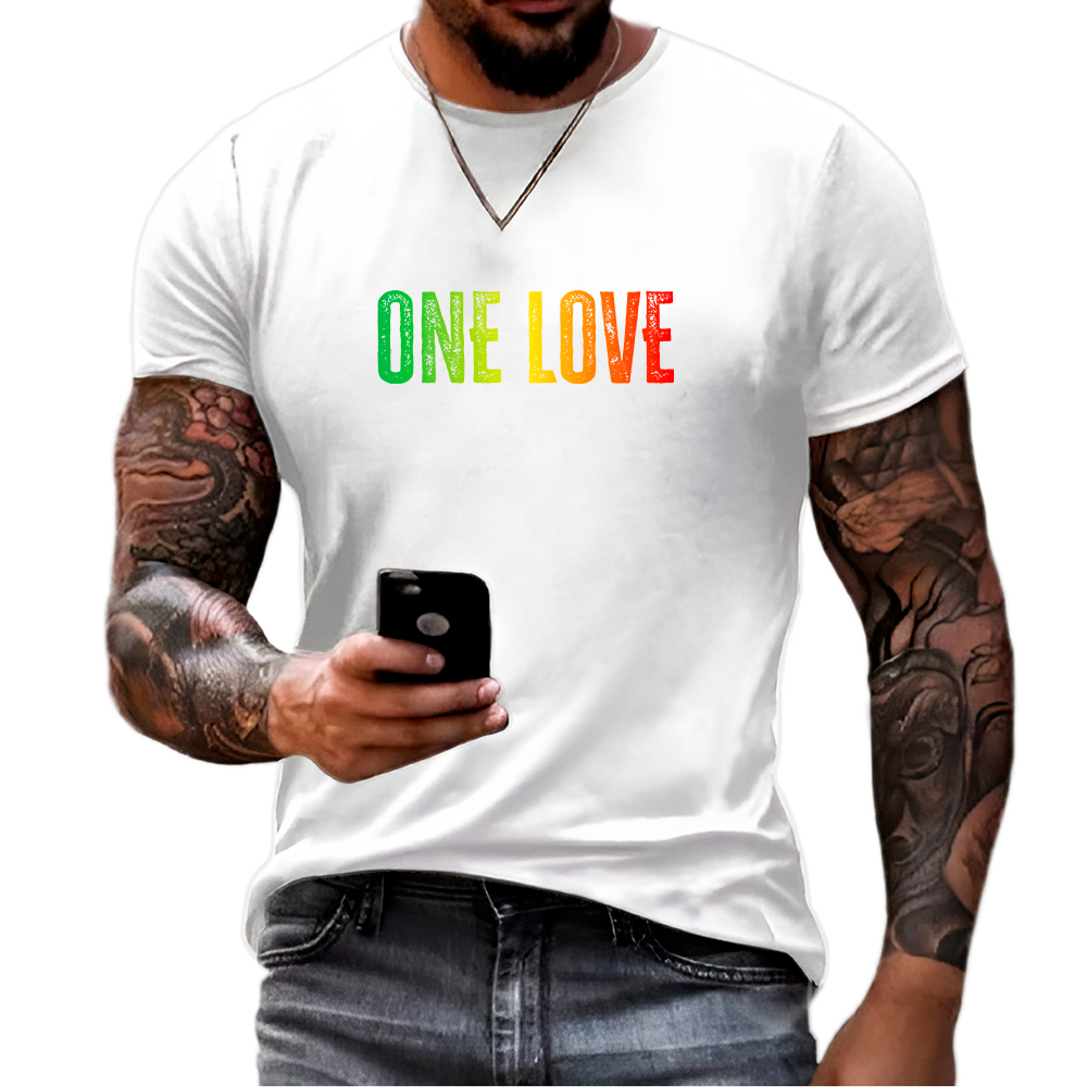 Camiseta Masculina One Love Bob Marley 100% Algodão Musica Reggae