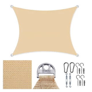Tela Toldo Sombreamento 90% Várias Cores Cobertura Decorativa 3x2m + Kit Instalação