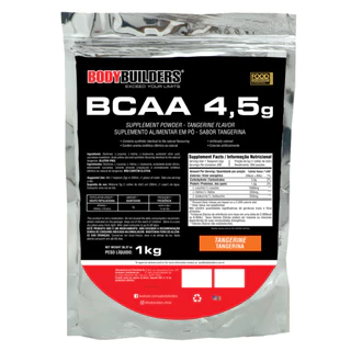 BCAA em Pó 4.5 1kg Para Potencialização no Treino de Musculação na Academia Bodybuilders