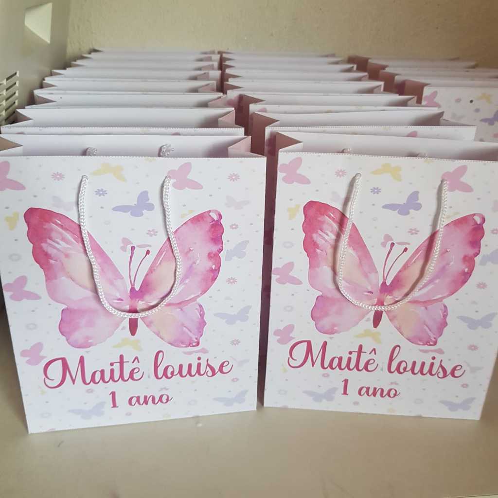 Sacolinhas personalizadas Jardim encantado papel offset 120g