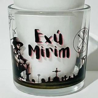 Copo de Whisky e Bebidas EXÚ MIRIM - Umbanda e Candomblé 260ML Vidro