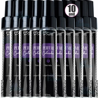 KIT 10 PERFUMES DE CALCINHA SECRETS SUAVE FRAGRANCE LONGA DURAÇÃO