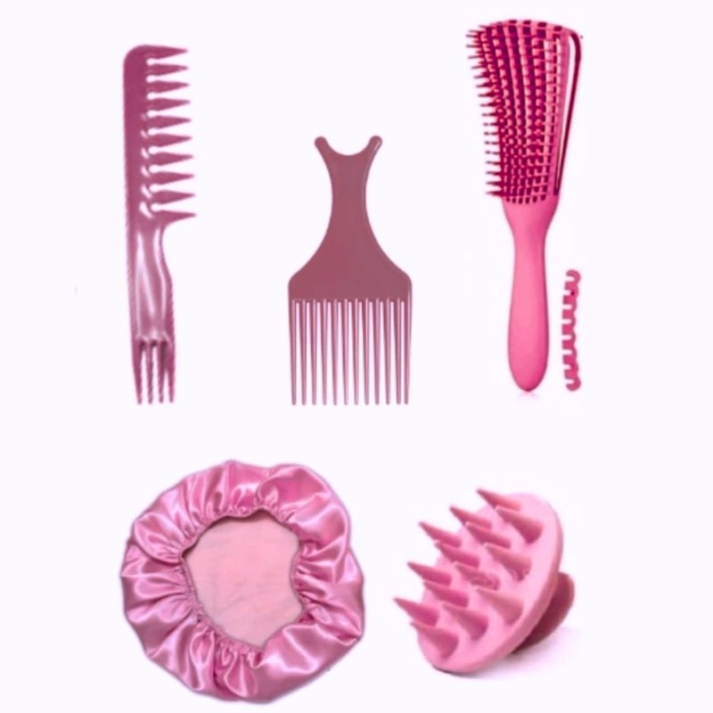 Kit Para Cabelo Profissional Cacheadas e Crespas 5 unidades - Cores Variadas