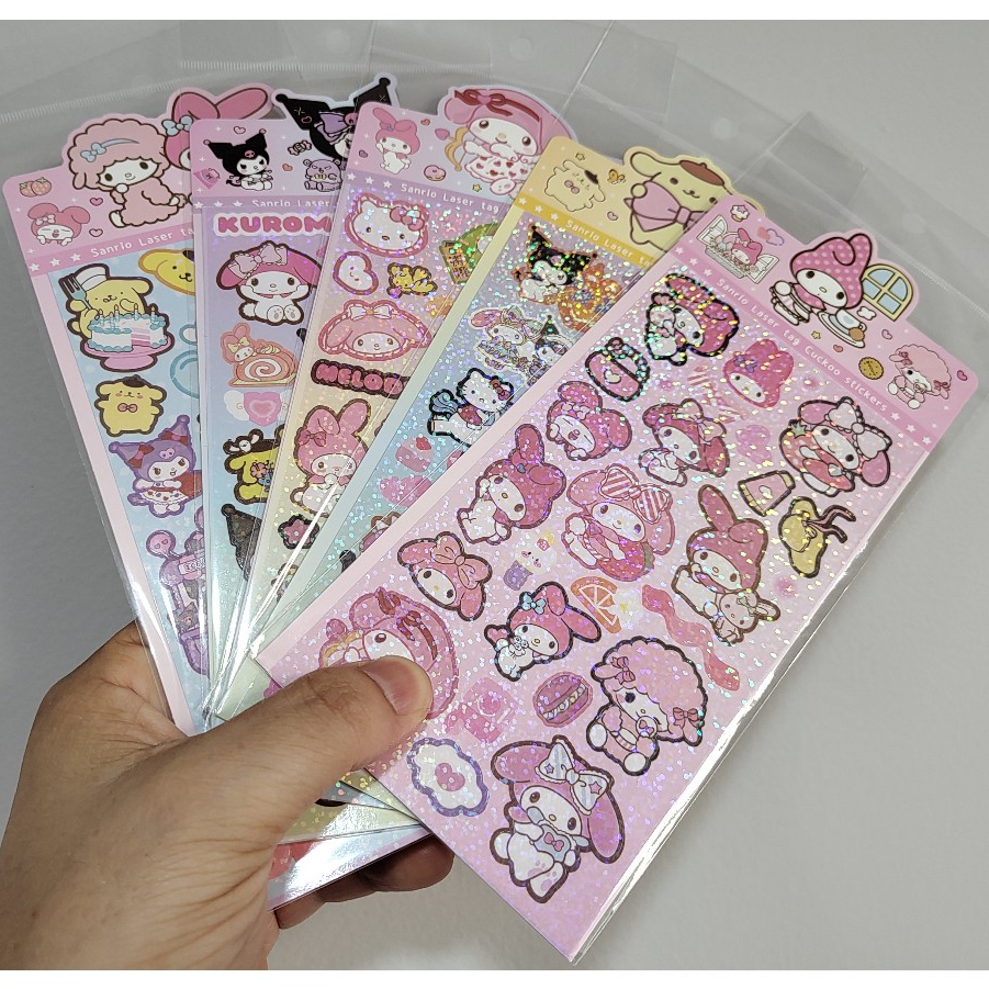 Kits com 5 e 7 cartelas de Adesivo da turma da Hello Kitty | Shopee Brasil
