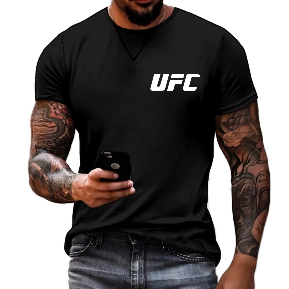 Camiseta Masculina UFC Pequeno 100% Algodão Esporte Luta