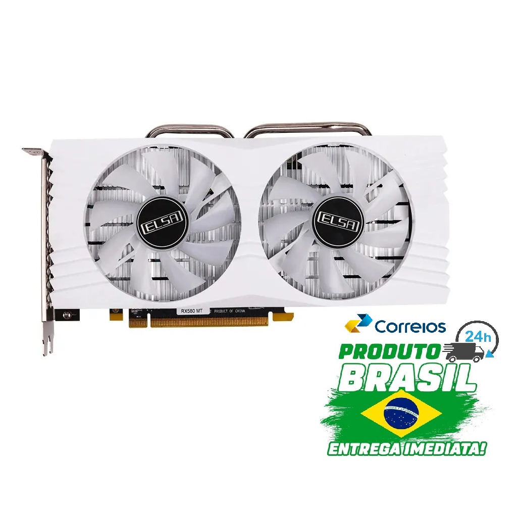 Placa de vídeo AMD Rx 500 Séries Radeon RX 500 Series RX 580 8GB ...