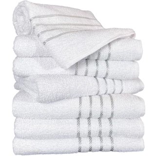 Kit de 5 Toalha de Banho Grande Branco Hotelaria Spa Hotel e Pousadas Hostel Branca 70 x130 Cm 330 Gr