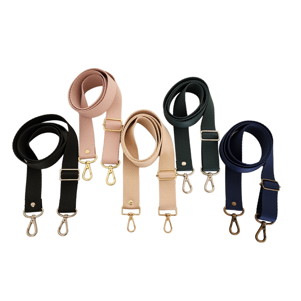 Alça chic 3cm em poliéster para bolsa com Mosquetões