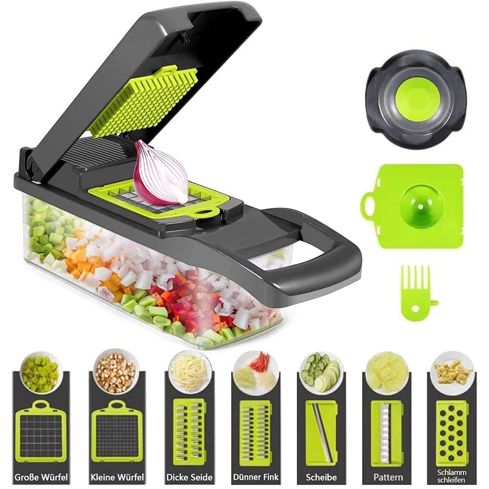 Cortador Multi Fatiador Para Frutas e Legumes Lâminas em Aço Inox