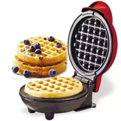 Máquina Elétrica de Waffle Mini Grill Molde Redondo ou De Coração 110v/220v