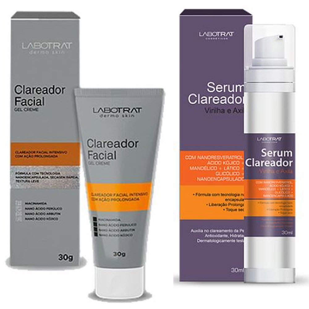 Kit Creme Clareador Facial Rosto Melasma Olheiras + Sérum Para Clarear ...