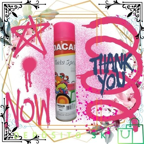 Tinta Spray Luminoso Rosa Pink Dacar 400ml