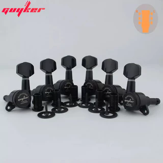 Tarraxas Guitarra Violão 3r3l 3x3 Pretas Guyker Com Travas