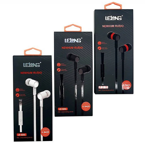 KIT 3 FONE DE OUVIDO LELONG LE-0201