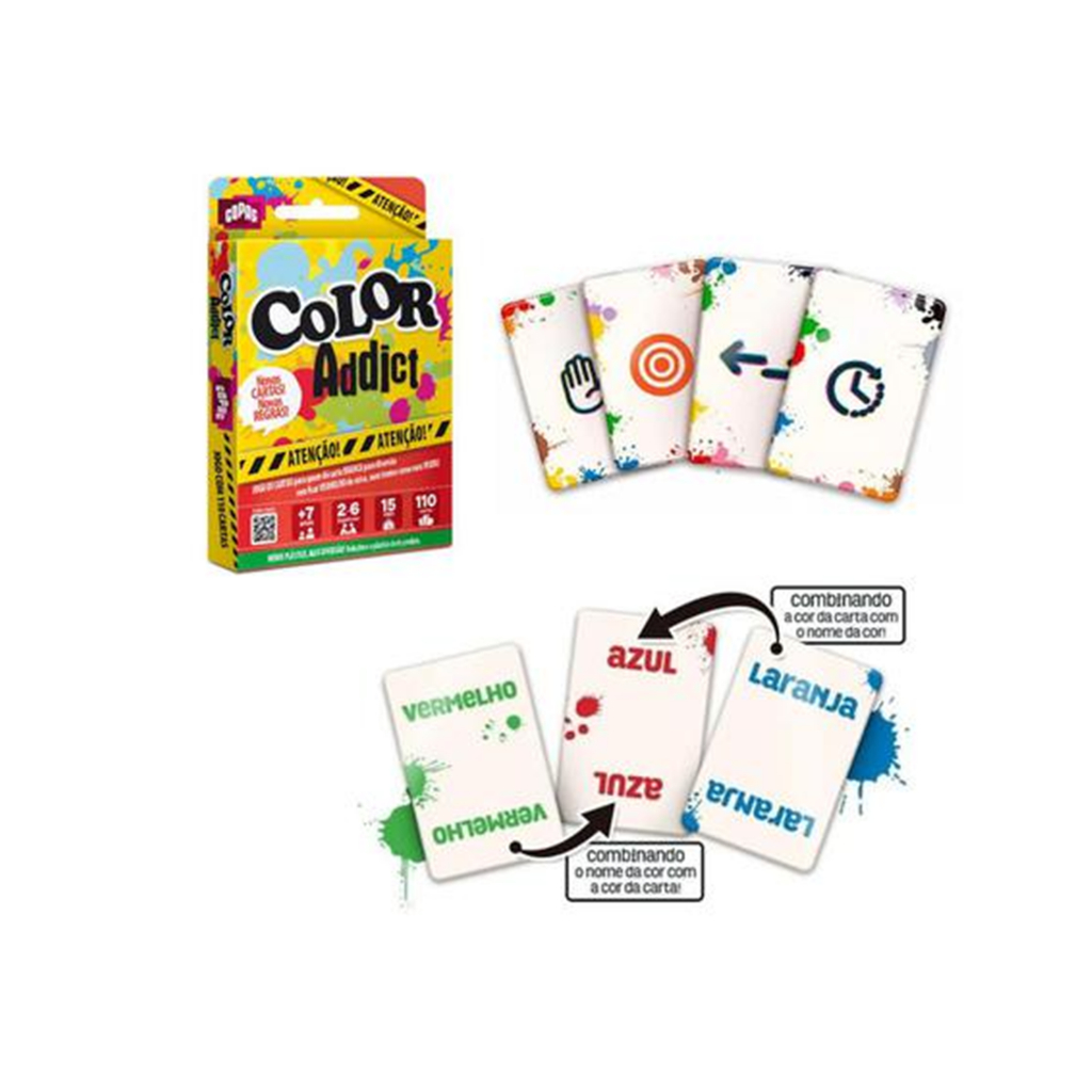 Jogo Color Addict Original Copag jogo em Família e Amigos - Deck de Cartas  - Magazine Luiza