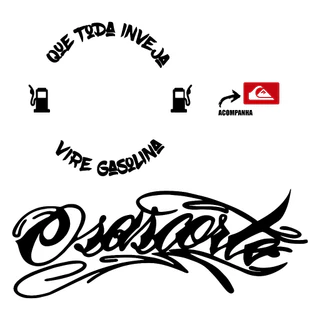 Kit Osascorte + Que Toda Inveja Vire Gasolina Para Tanque de Moto em Oferta na Shopee