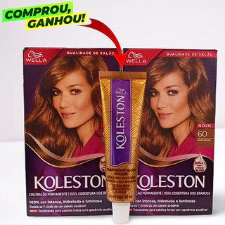KIT COM 2 TINTA WELLA KOLESTON 60 - LOURO ESCURO+TRATAMENTO GLOSS INTENSO