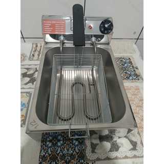 Fritadeira elétrica industrial 5 litros inox com tampa opcional