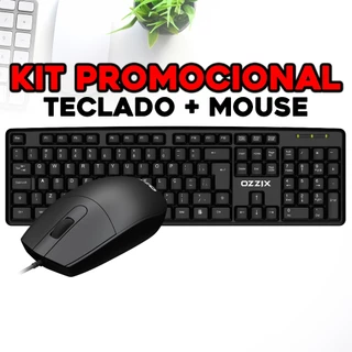 Kit Teclado e Mouse Português ABNT2 Usb para Escritório Escola Faculdade Home Office Original Ozzix em Oferta na Shopee
