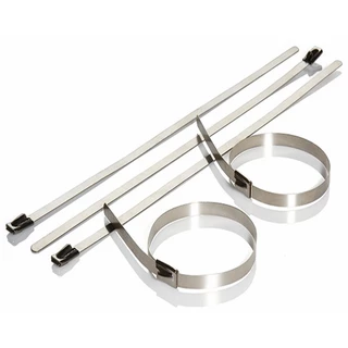 Fita Em Aço Inóx 4,6 X 500 Mm Kit Com 10 Peças