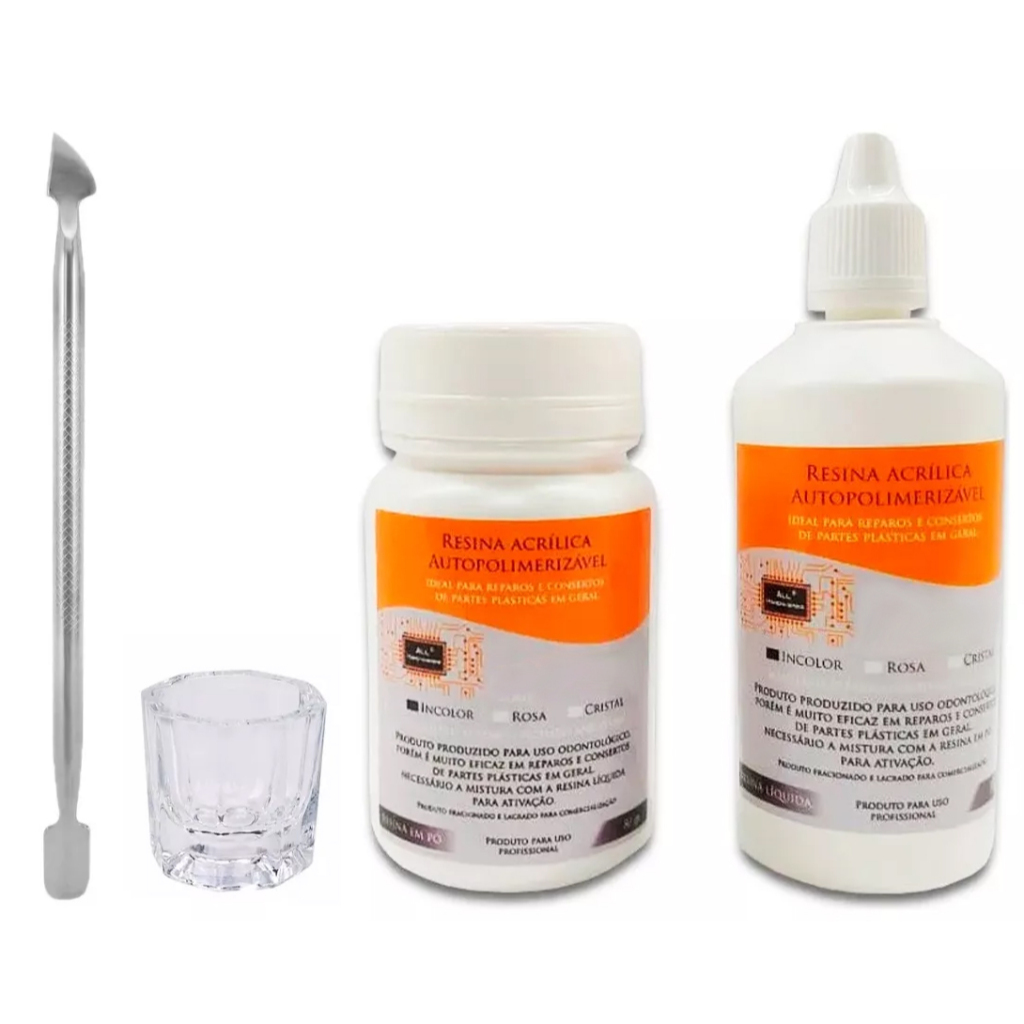 Kit Resina Acrílica Reparo Conserto Carcaça De Notebook