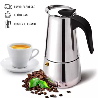 Cafeteira Italiana Inox 6 Xícaras Tradicional