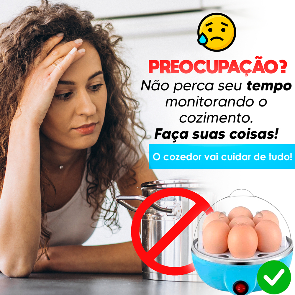 Imagem do produto Cozedor de Ovos 110v/220v Elétrico Portátil Cozinha à Vapor 2