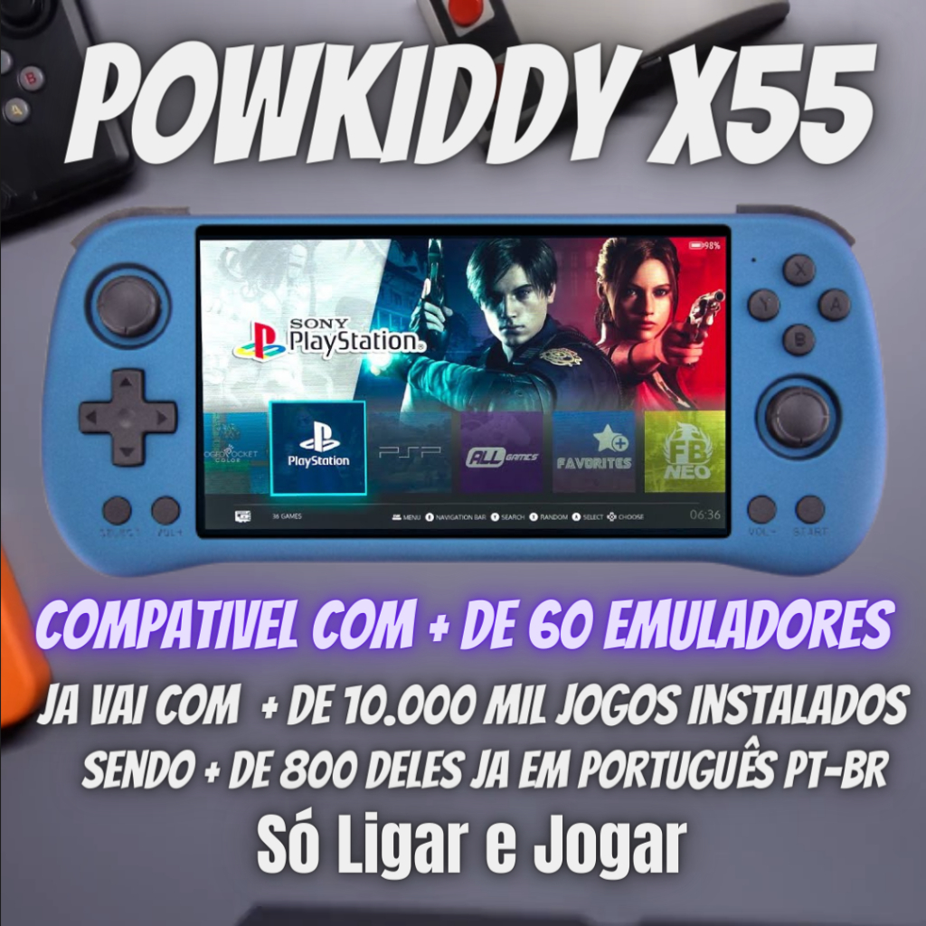Powkiddy X55 64GB / 128GB Novo a Pronta Entrega no Brasil