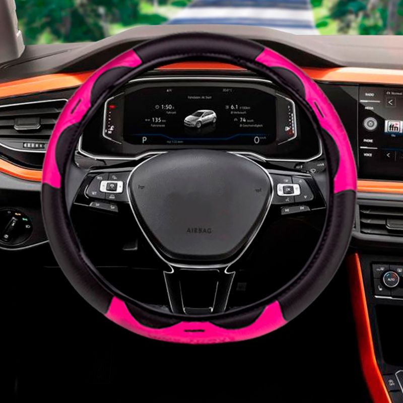 Capa De Volante Feminina Rosa Melhor Do Mercado