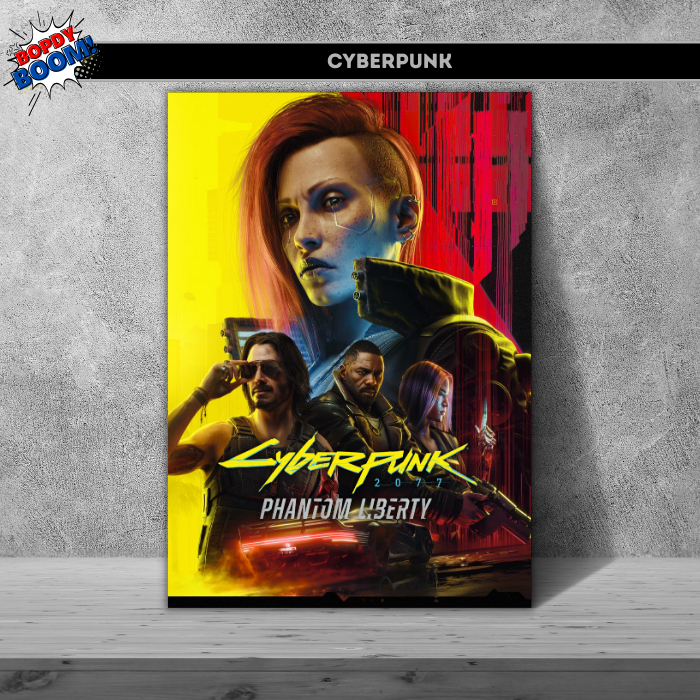 Cyberpunk Placa decorativa mdf quadro decoração parede presente Jogos / Games / Setup Gamer