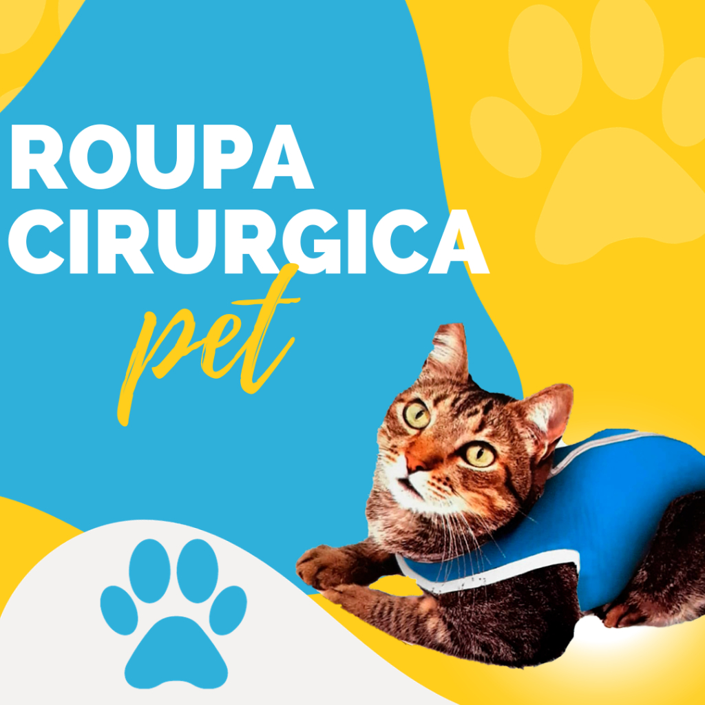 Roupa Pós-cirúrgica Pet Cachorro e Gato (cores Variadas)