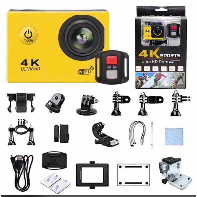 Câmera Go-Pro Subaquática 4k Ultra HD-Mini Sports Camera-Suporte WI-Fi