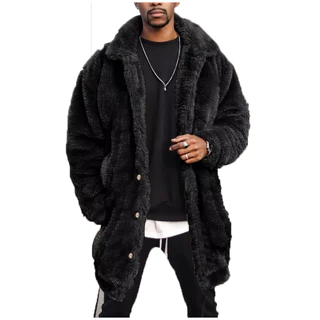 Casaco Teddy Duplo Sobretudo Unisex Frio La Carneiro Grosso inverno quente bobajaco