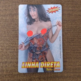 Propaganda Antiga Tele-Sexo Linha Direta O Melhor Tele Sexo Bingo Erótico Santinho Mulher Nua Erótico