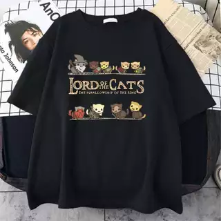 Camiseta O Senhor Dos Aneis Lord Of The Rings Lord Of The Cats Unissex
