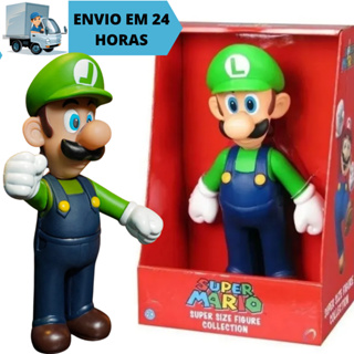 Bonecos Grande Luigi Super Mario Original Articulável 23 cm Action Figure Colecionável Infantil Vinil Brinquedo em Oferta na Shopee