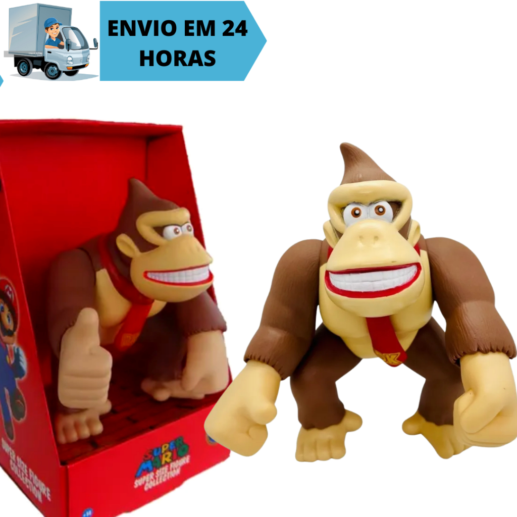Bonecos Grandes Donkey Kong Super Mario Bros Articulado 23 cm Original ...