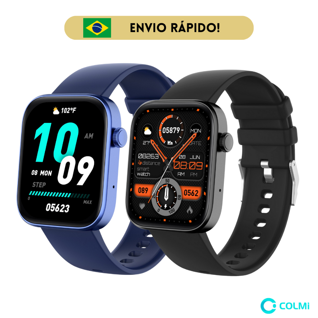 Smartwatch Colmi P71 relógio inteligente faz e atende chamadas