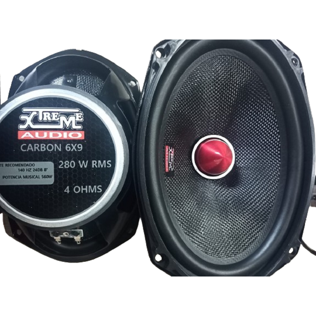 Som Automotivo XTREME CARBON DARK 6x9 560 W Rms Par = Evok Tiger