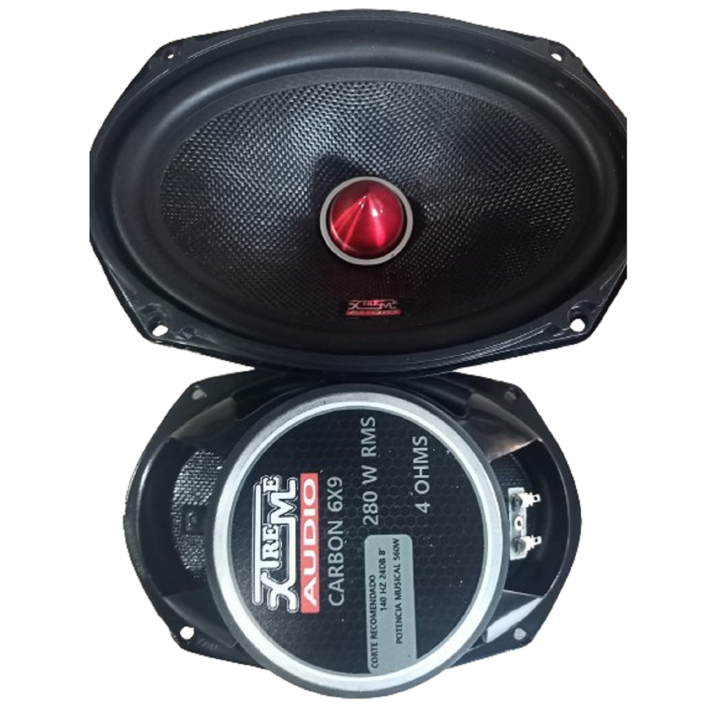 Som Automotivo XTREME CARBON DARK 6x9 560 W Rms Par = Evok Tiger