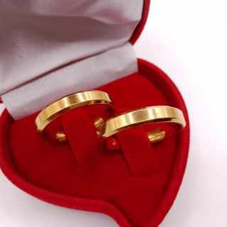 Par de Aliança Casamento Noivado Banhada Ouro 18k Dourada