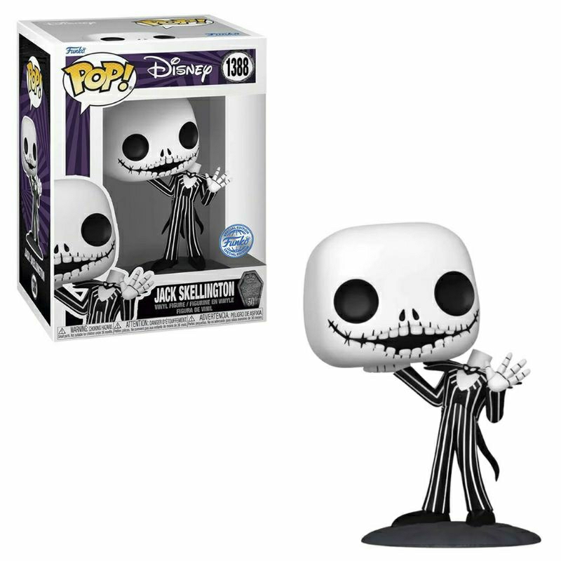 FUNKO POP DISNEY THE NIGHT BEFORE CHRISTMAS 30TH ANNIVERSARY EXCLUSIVE - JACK SKELLINGTON 1388