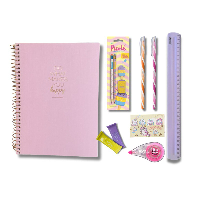 Kit Material Escolar Surpresa Criativa Meninas Kawaii Fofo | Shopee Brasil