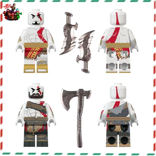 God of War Kratos Minfigure Atreus Boneco do game PS5 com base e espada inclusa e machado playstation 2 Zeus Odin Ragnarok